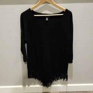 Black INC  fringe detail swesterworn once... maybe